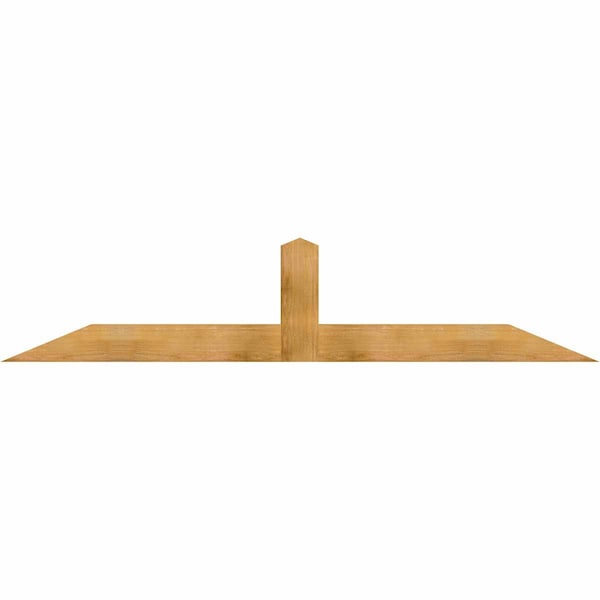 Ekena Millwork Portland Rough Sawn Timber Gable Bracket, Western Red Cedar, 96"W x 20"H x 4"D x 6"F, 5/12 Pitch GBW096X20X0406POR00RWR - main